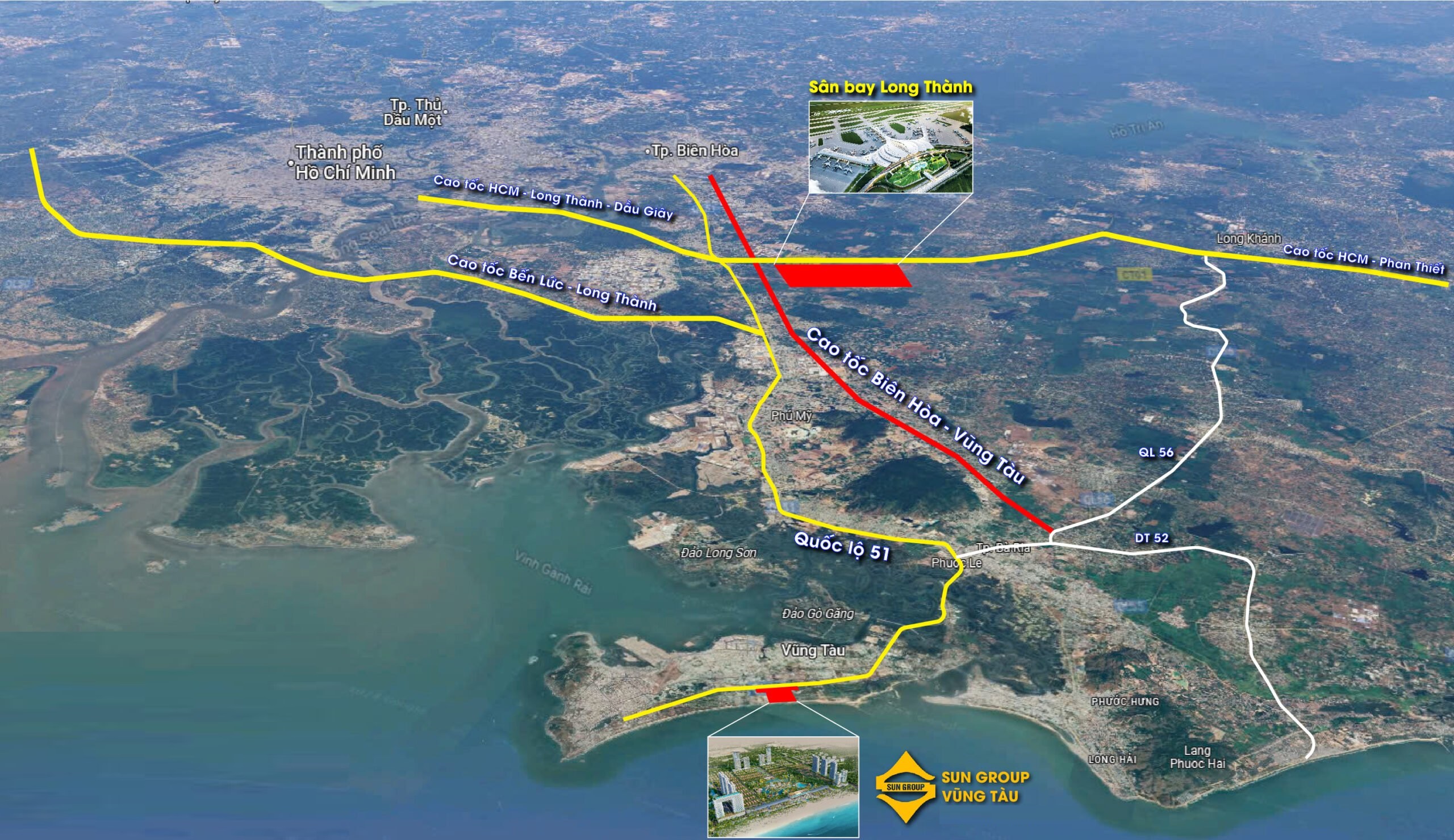 Vị trí toạ lạc vàng của dự án Sun Group Vũng Tàu